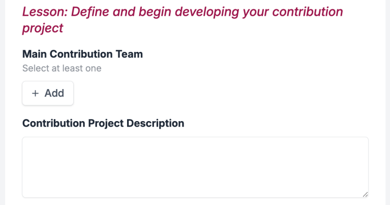 contribution fields